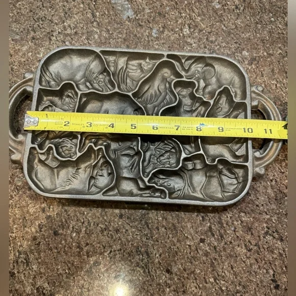 John Wright Cast Iron Animal Puzzle Cookie 🍪 Mold Vintage - Picture 5 of 8